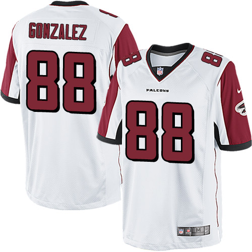 Men's Limited Tony Gonzalez Nike Jersey White Road - #88 NFL Atlanta Falcons